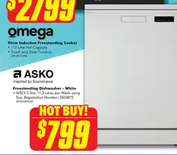 The Good Guys ASKO Freestanding Dishwasher -White offer