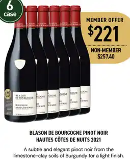 BLASON DE BOURGOGNE PINOT NOIR HAUTES CÔTES DE NUITS 2021