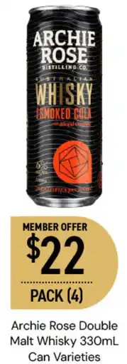 Archie Rose Double Malt Whisky 330mL Can