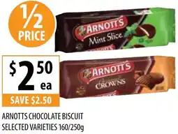 Supabarn ARNOTTS CHOCOLATE BISCUIT SELECTED VARIETIES 160/250g offer