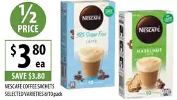 Supabarn NESCAFE COFFEE SACHETS SELECTED VARIETIES 8/10 packs offer