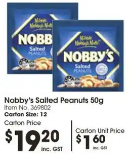 Nobby's Salted Peanuts 50g