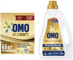 Coles Omo Ultimate Laundry Liquid 2 Litre or Powder 2kg offer
