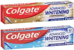 Coles Colgate Advanced Tartar & Whitening Toothpaste 200g offer