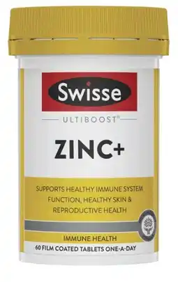 Coles Swisse Ultiboost Zinc+ 60 Pack^ offer