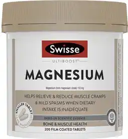 Coles Swisse Ultiboost Magnesium 200 Pack^ offer