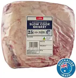 Coles Coles Australian No Added Hormones Slow Cook Beef Brisket offer