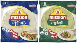 Coles Mission Wraps 8 Pack 567g offer