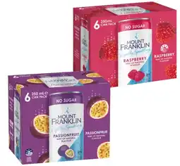 Coles Mt Franklin Lightly Sparkling Water 6x250mL offer