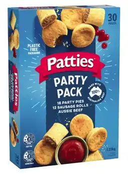 Coles Patties Party Pack 30 Pieces 1.25kg offer