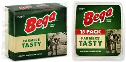 Coles Bega Cheese Block, Grated or Slices 250g offer