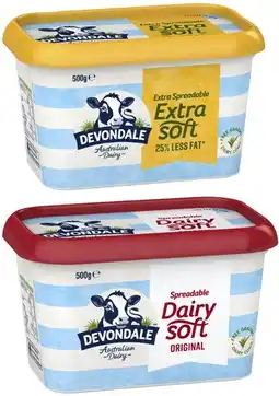 Coles Devondale Spreadable Blend Tub 500g offer