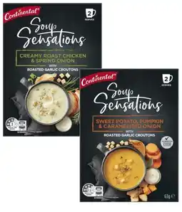 Coles Continental Soup Sensations 2 Serve 40g-70g offer