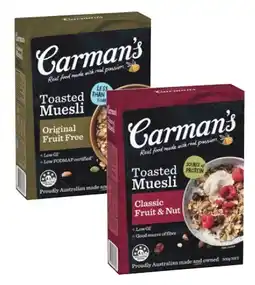 Coles Carman's Muesli 500g offer