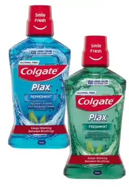 Coles Colgate Plax Mouthwash 500mL offer
