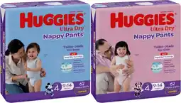 Coles Huggies Ultra Dry Jumbo Nappy Pants 48 Pack-62 Pack offer