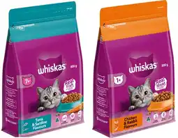 Coles Whiskas Dry Cat Food 800g offer