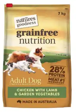 Coles Natures Goodness Grain Free Dry Dog Food 7kg offer