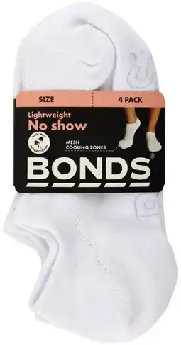 Coles Bonds Women's Logo Light No Show 4 Pack offer