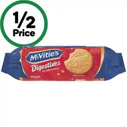 Woolworths McVitie’s Digestive 355g offer