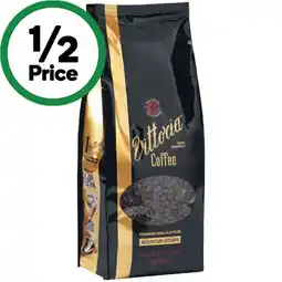 Woolworths Vittoria Mountain Grown Coffee Beans or Ground Coffee 1 kg offer