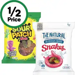 Woolworths The Natural Confectionery Co. 130-230g, Sour Patch Kids 190g or Pascall Sugar Bags 160-300g offer