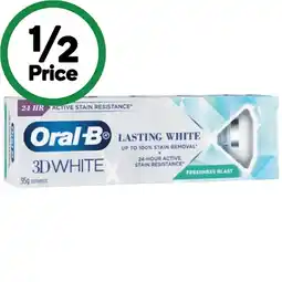 Woolworths Oral-B 3D White Freshness Toothpaste 95g offer