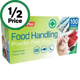 Woolworths Hygiene Plus Food Handling Powder Free Vinyl Gloves Medium Pk 100 offer