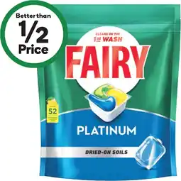 Woolworths Fairy Platinum Dishwasher Tablets Pk 52 offer