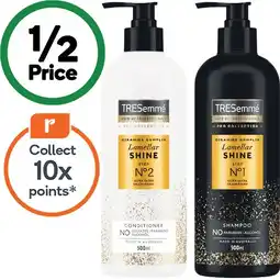 Woolworths TRESemme Lamella Shampoo or Conditioner 500ml offer