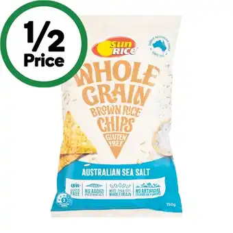 Woolworths SunRice Brown Rice Chips 150g – From the Health Food Aisle offer