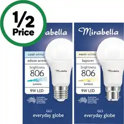 Mirabella LED GLS Single Pack Globes 806LM