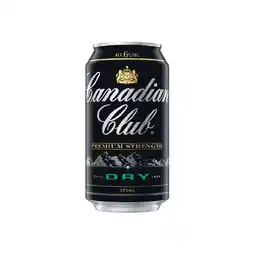 Woolworths Canadian Club & Dry Premium Cans 4x375ml offer