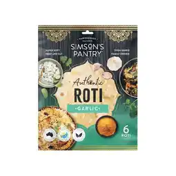 Simson’s Pantry Garlic Roti 270g Pk 6