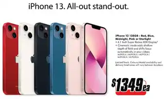 The Good Guys iPhone 13 128GB - Red, Blue, Midnight, Pink or Starlight offer