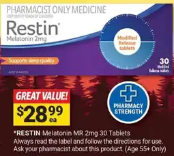 RESTIN Melatonin MR 2mg 30 Tablets