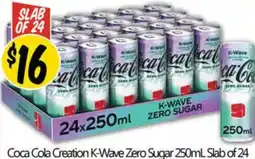 NQR Coca Cola Creation K-Wave Zero Sugar 250mL Slab of 24 offer
