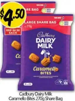 NQR Cadbury Dairy Milk Caramello Bites 270g Share Bag offer