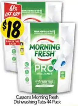 NQR Cussons Moming Fresh Dishwashing Tabs 44 Pack offer