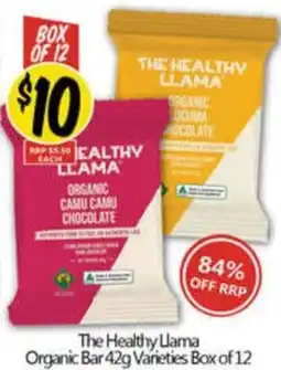NQR The Healthy Lama Organic Bar 42g Varieties Box of 12 offer