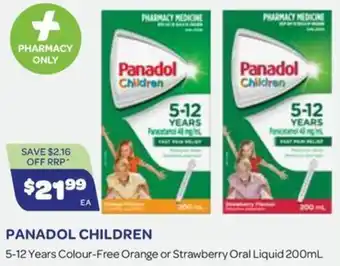 Health Save PANADOL CHILDREN offer