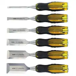 Mitre 10 Stanley FatMax Thru-Tang Wood Butt Chisel Set - 6 Piece offer