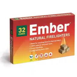 Ember Natural Firelighters - 32 Pack