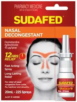 Discount Drug Stores Sudafed Nasal Decongestant Spray 20mL offer