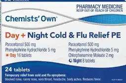 Discount Drug Stores Chemists’ Own Day + Night Cold & Flu Relief PE 24 Tablets offer