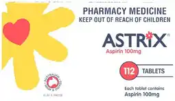Astrix Aspirin 100mg 112 Tablets