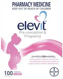 Discount Drug Stores Elevit Pre-Conception & Pregnancy Multivitamin 100 Tablets offer