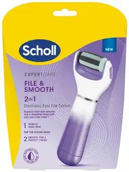 Scholl ExpertCare File & Smooth 2 in 1 Electronic Foot File System