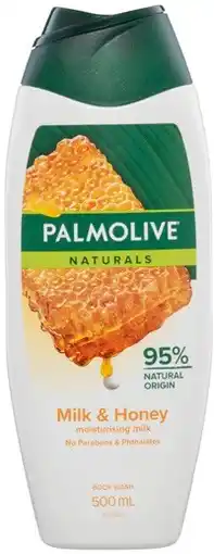 Discount Drug Stores Palmolive Naturals Milk & Honey Body Wash 500mL offer