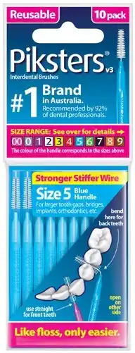 Piksters Interdental Brush Various Sizes 10 Pack